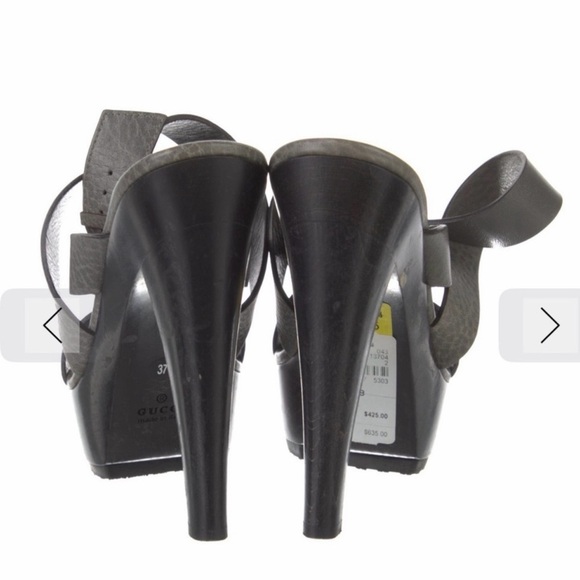 GUCCI Leather Platform Heels - Picture 6 of 6